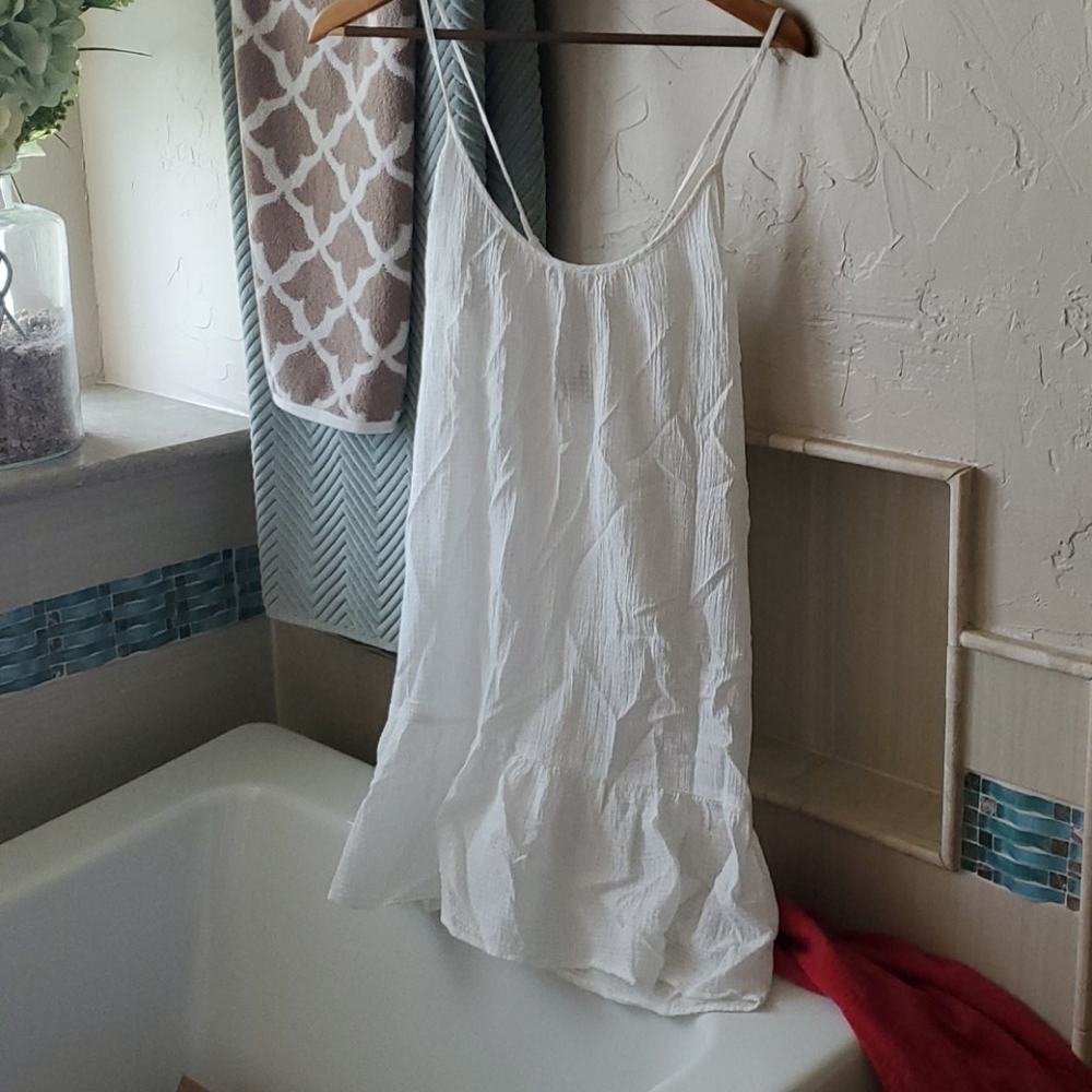 White linen coverup